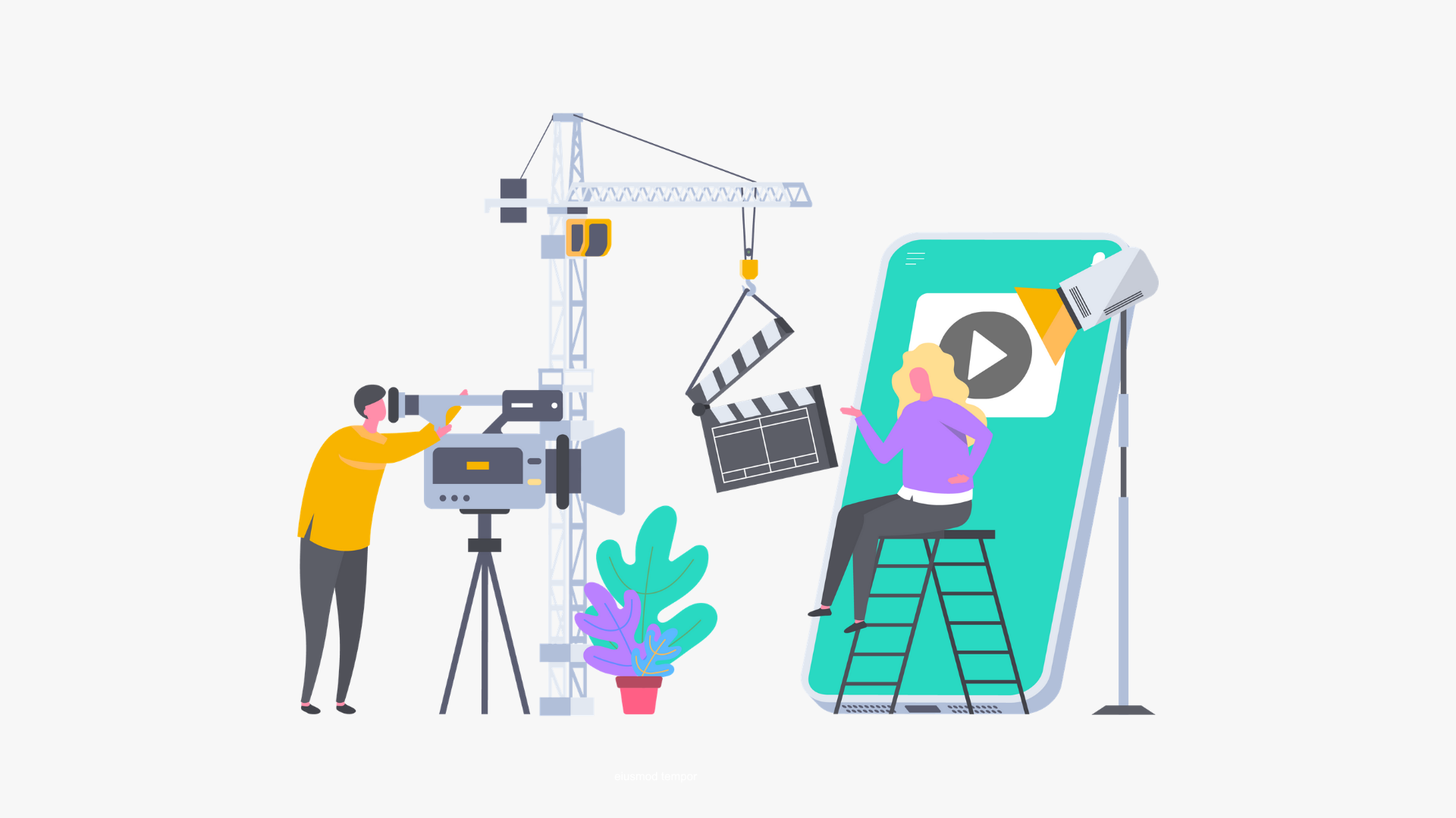 2 team members producing video content using SEO strategy
