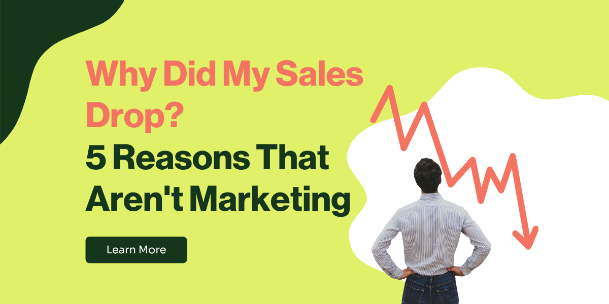 Why Did My Sales Drop? 5 Reasons That Aren't Marketing
